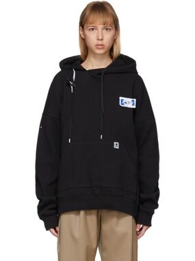 Ader Error Black Rivet Label Hoodie